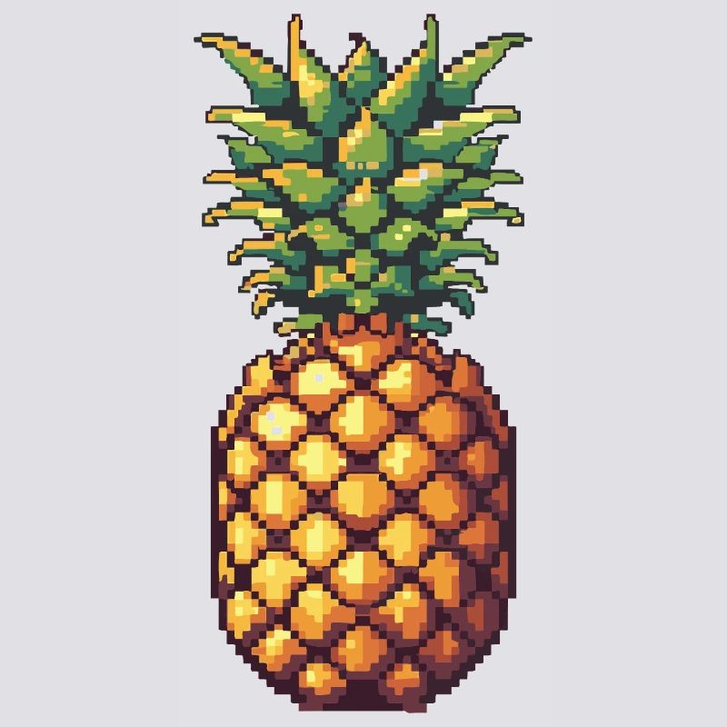 Pixel Pineapple Retro Pixel Art