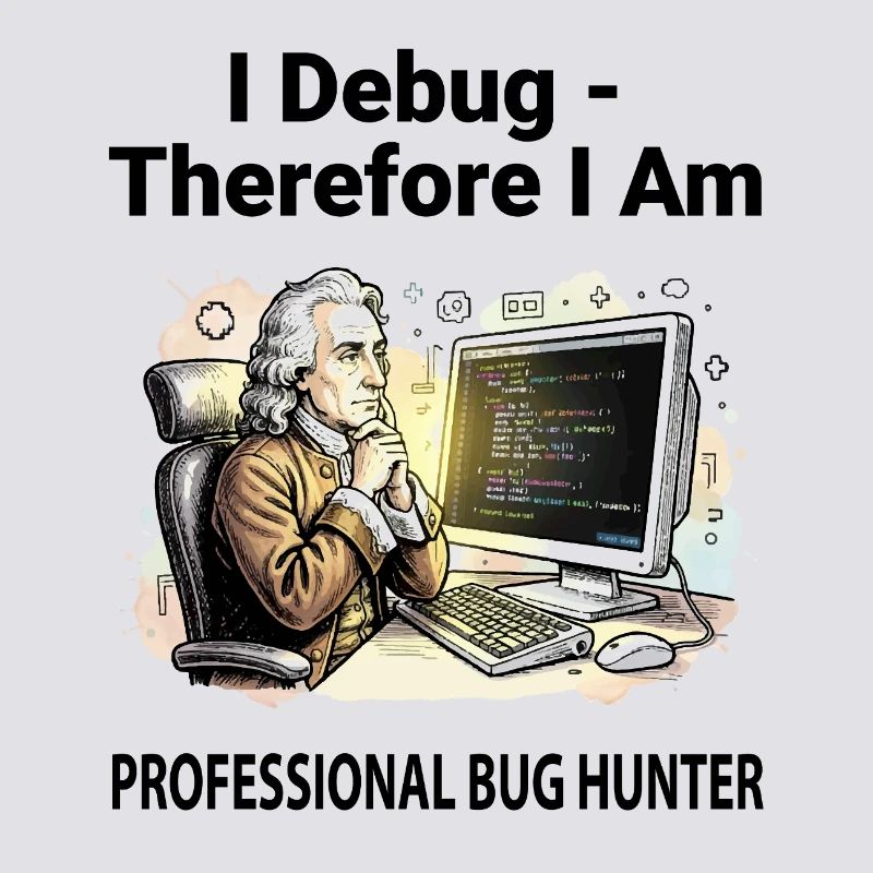 Retro Scholar at Coding Console - light background