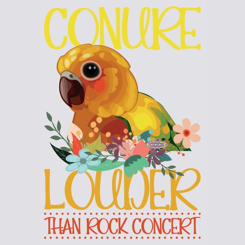 Perruche plus forte que la conception de perroquets de concert rock