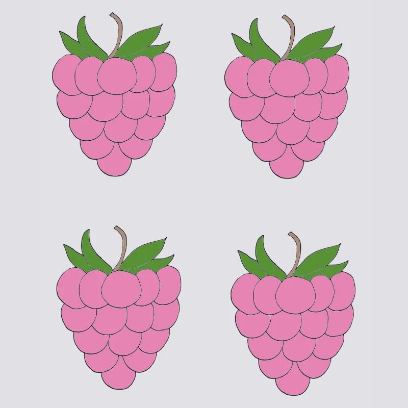 Raspberry Double Cluster Pattern