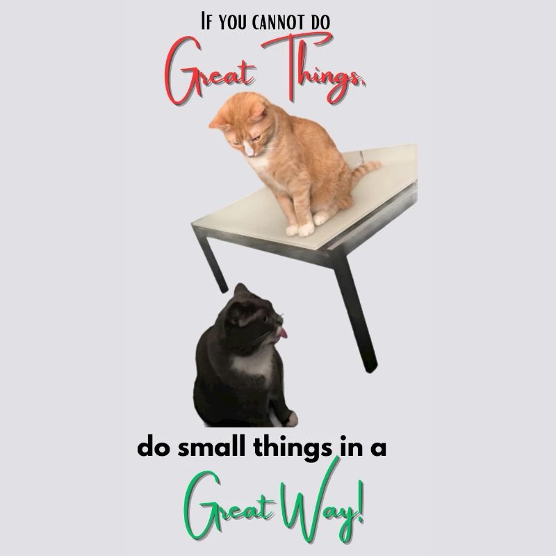 If you cannot do Great Things, do small things...
