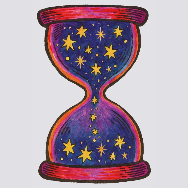 Celestial Hourglass Artistic Pattern