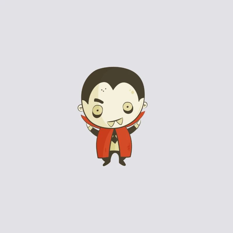 Dessin animé Vampire Dracula mignon – Conception d’Halloween