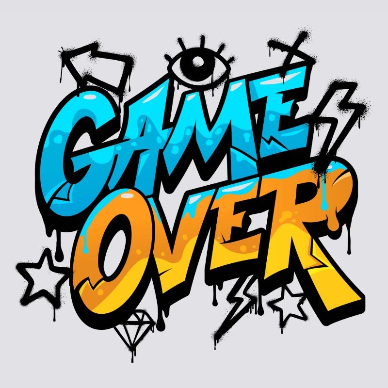 Game Over Conception de style graffiti