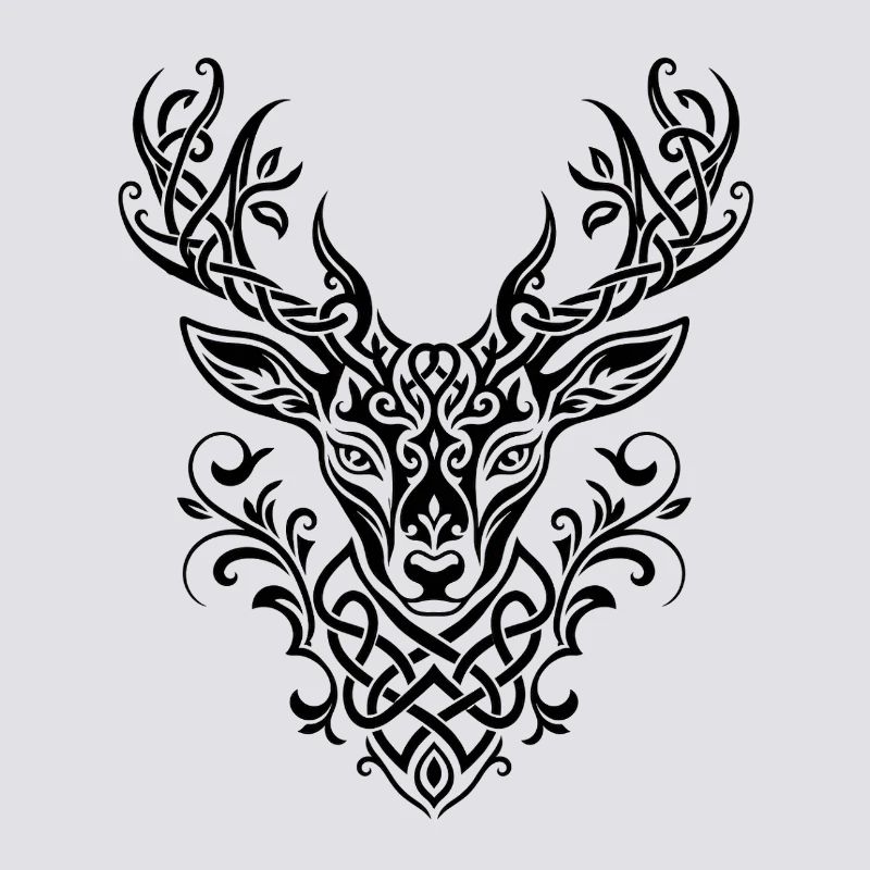 Celtic Deer Head Knot Pattern