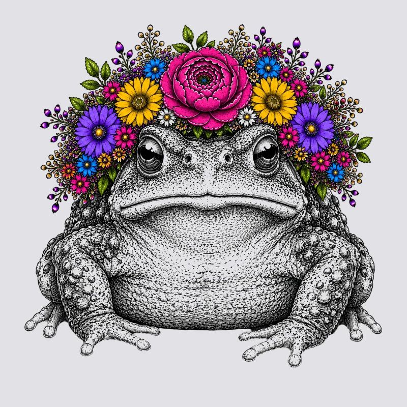 Toad with flower crown