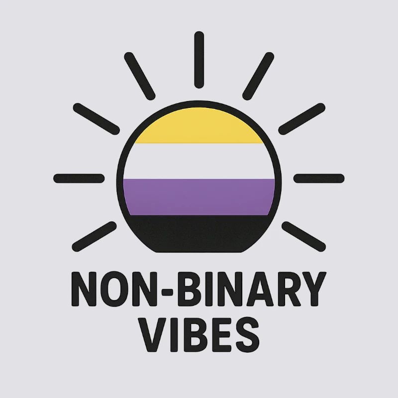 Non-Binary Vibes Sun Logo