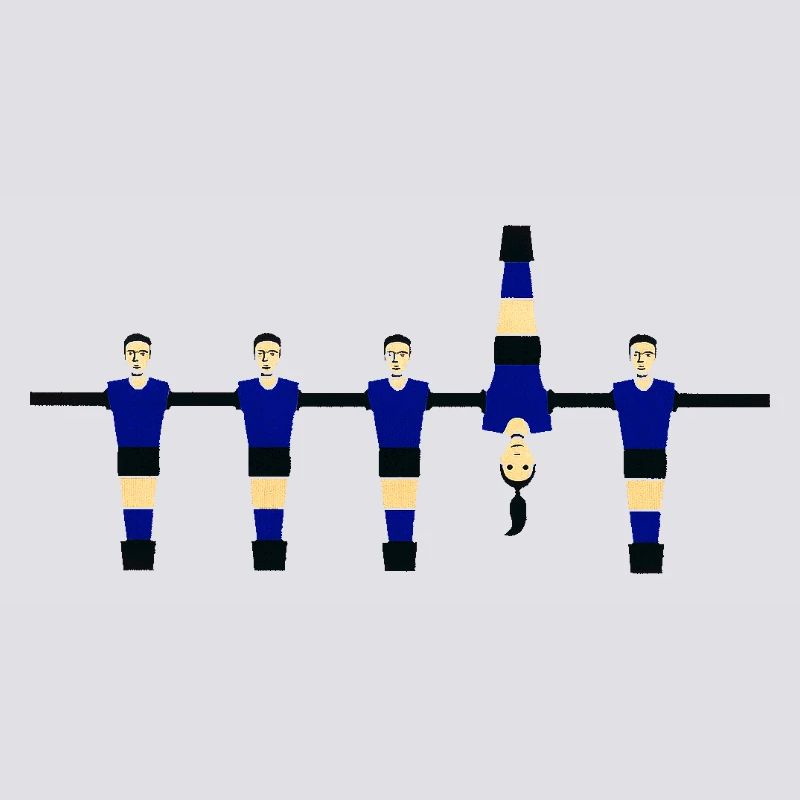 Stylized Blue Figures