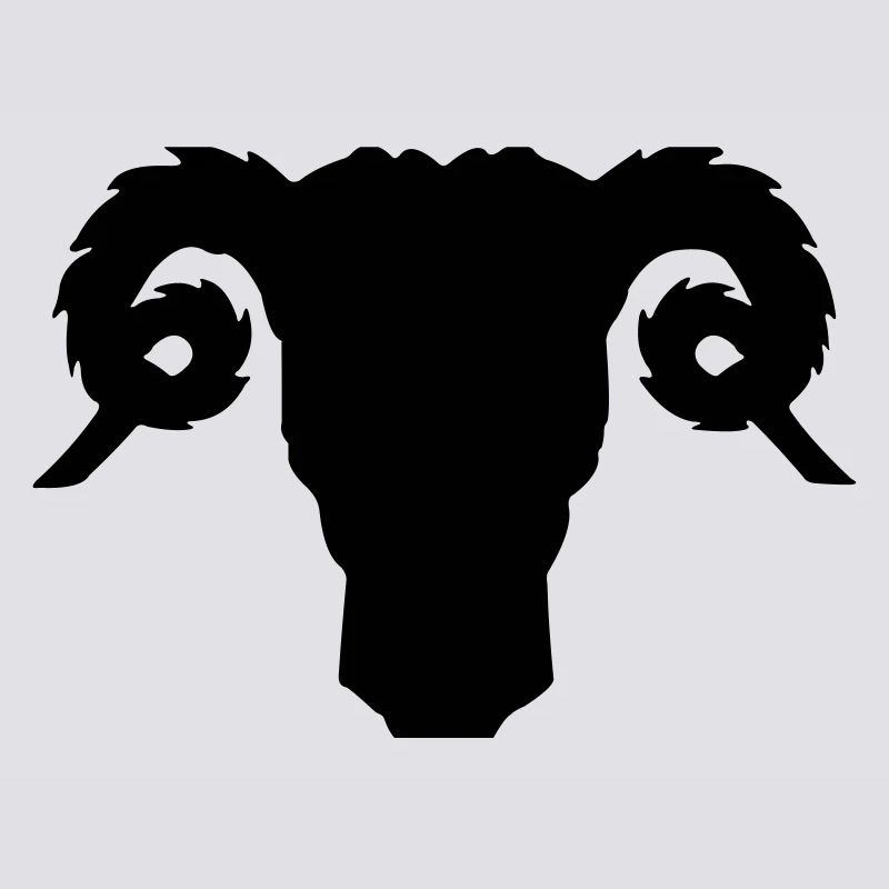 Bock- oder Rammkopfschattenbild