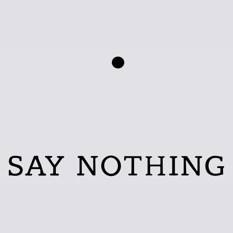 Silence — Conception typographique minimaliste