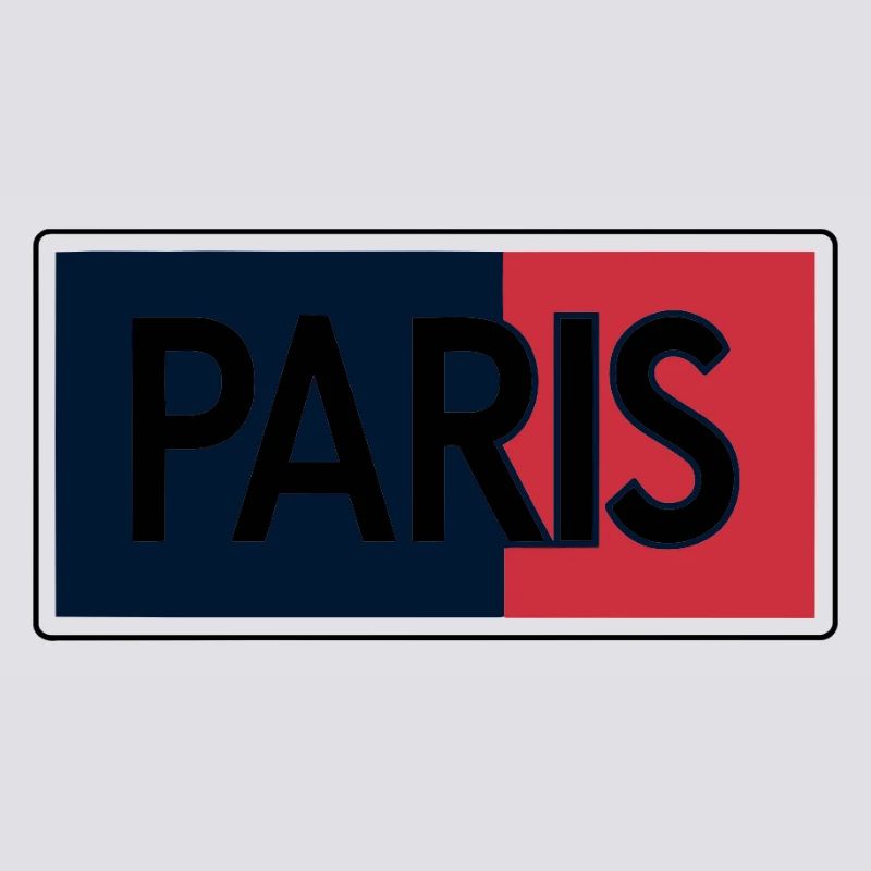 Paris Drapeau Split Typographie
