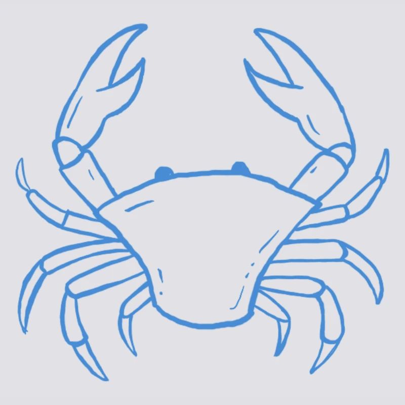 Blue Crab Line Art