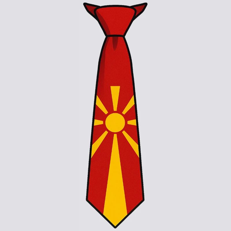Cravate Macédoine – Conception du drapeau