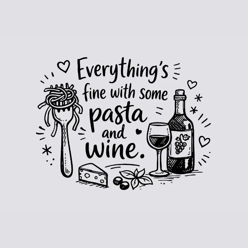 Everything's Fine With Pasta And Wine