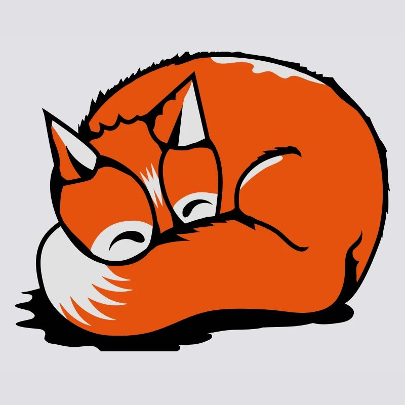 A sleeping fox