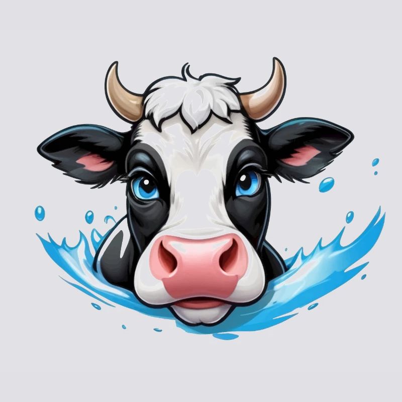 Douce éclaboussure de vache