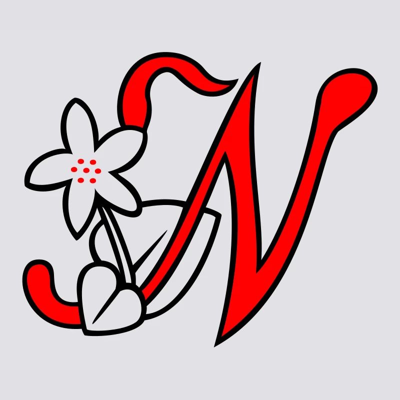 Buchstabe, Initiale, Blume