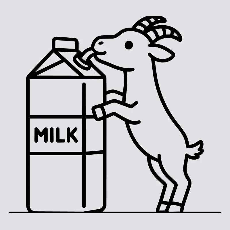 goat drinking milk