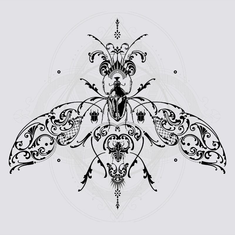 Psychedelic Insects Bug Pattern Ornament