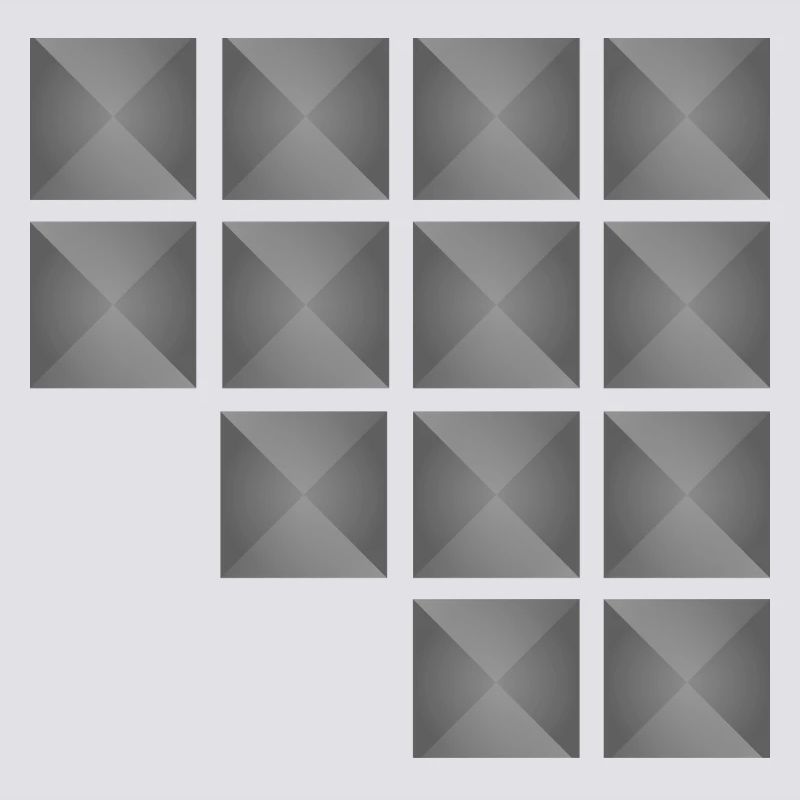 Minimalist Geometric Square Stud Pattern