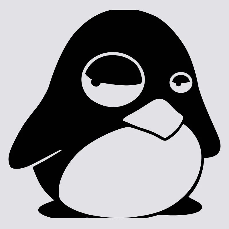 Grumpy Tux – Funny Linux Penguin for Nerds