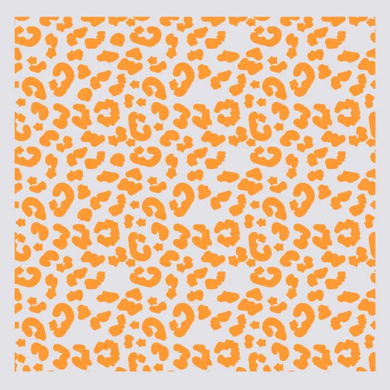 Leopard Pattern Pattern in Orange on Black