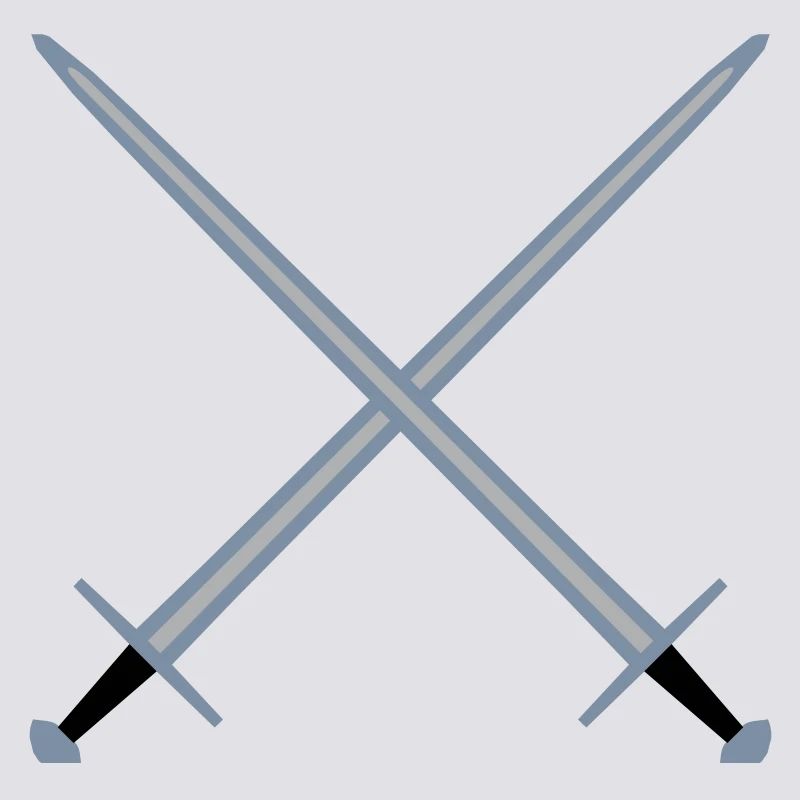 Crossed swords.