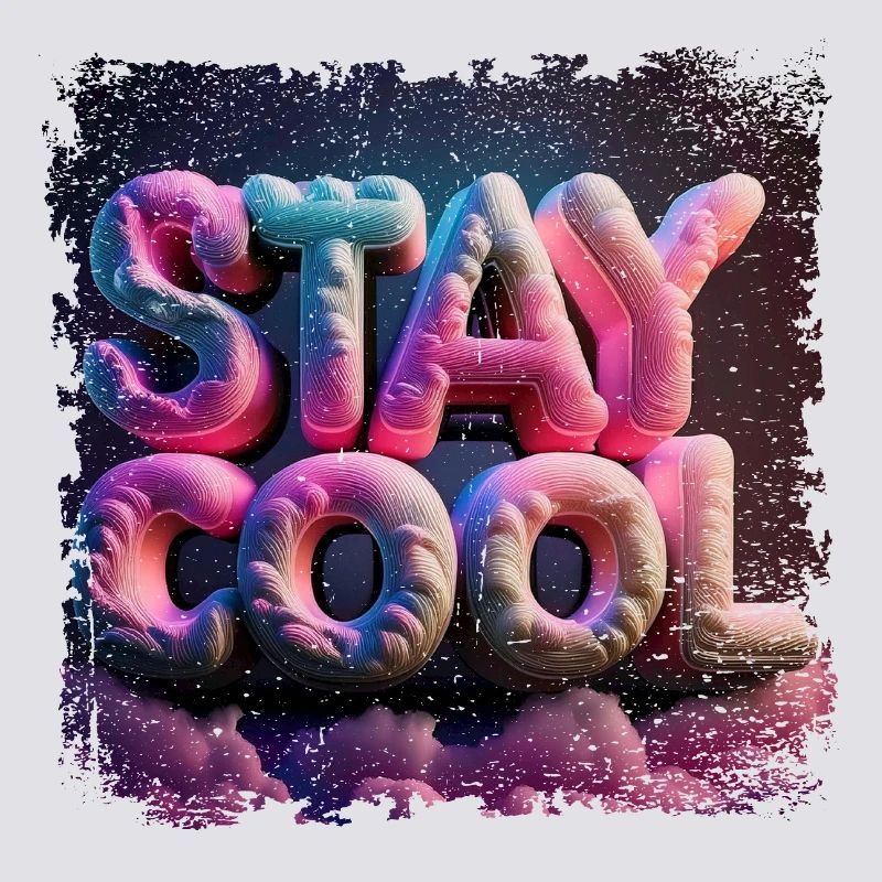 Restez cool texte en 3D