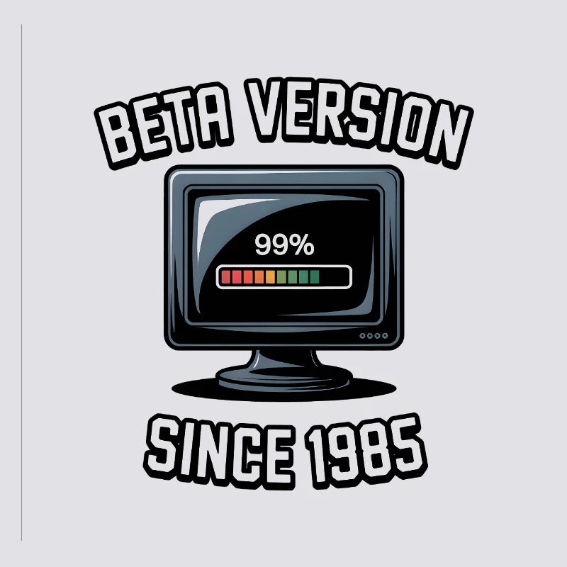 Retro Computer Progress Design