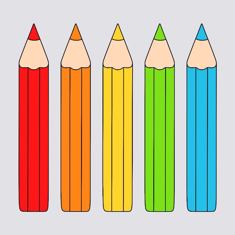 Lebendiges Farbstift-Array-Design