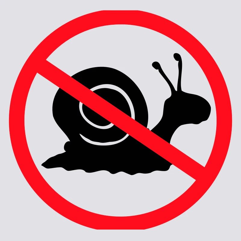 Panneau d'interdiction d'escargots sans préavis