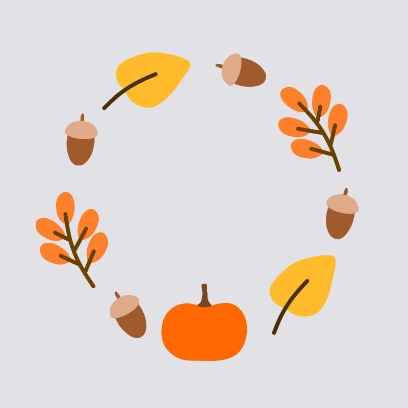 Conception de cercle de forêt d’automne