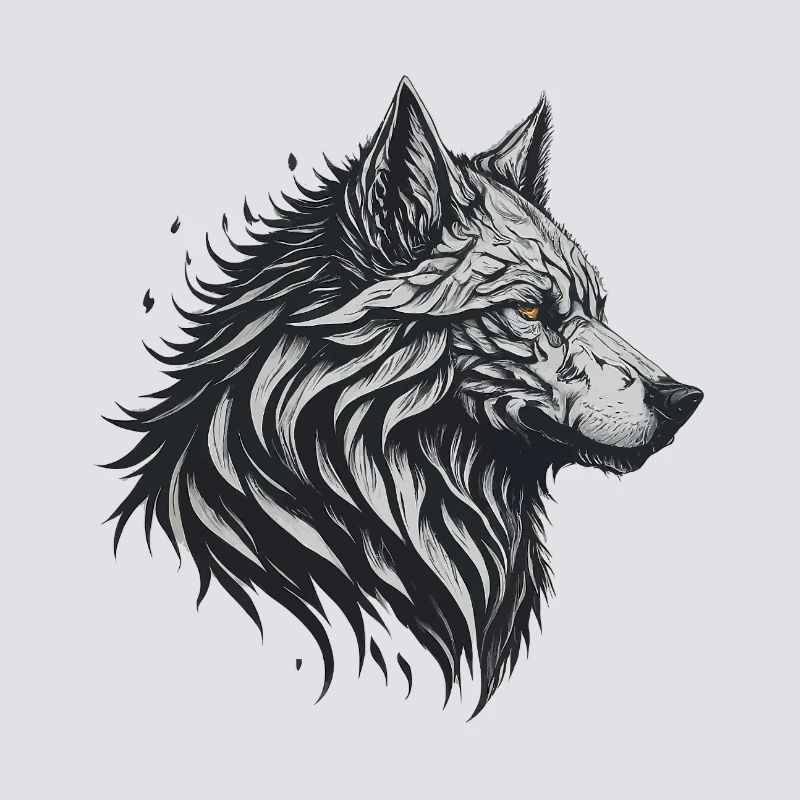 Geometric Black Wolf