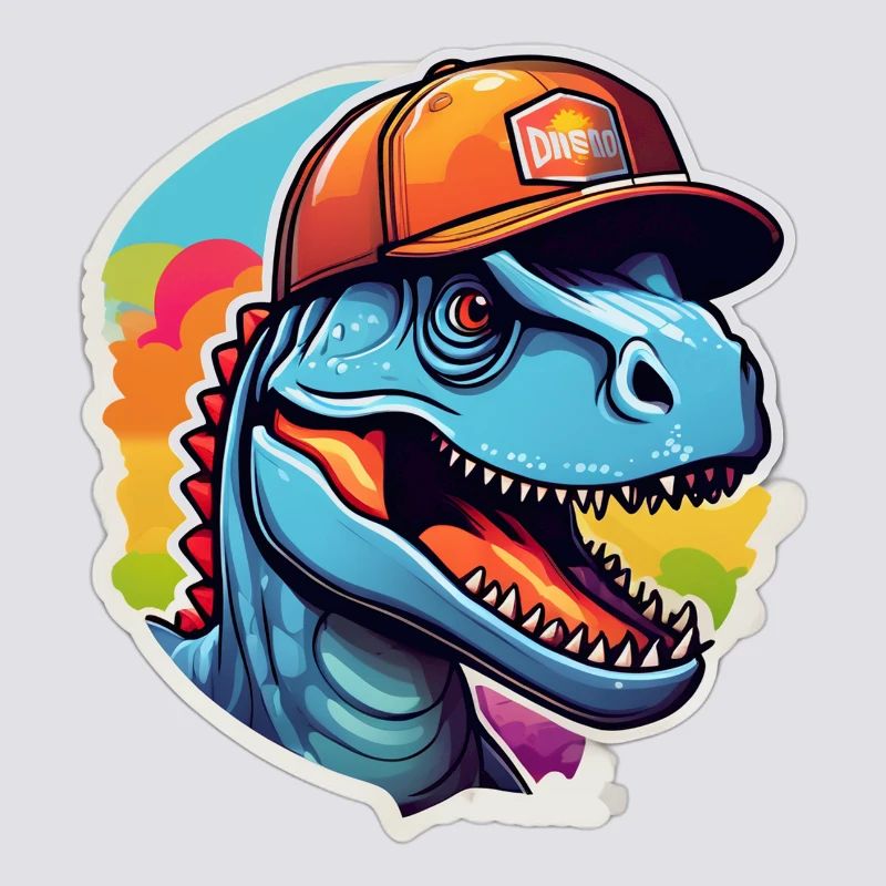 Dinosaur Rainbow Cap
