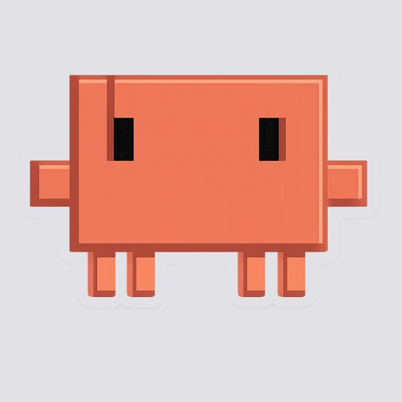 Claude Code Pixel AI Mascot Dev Sticker