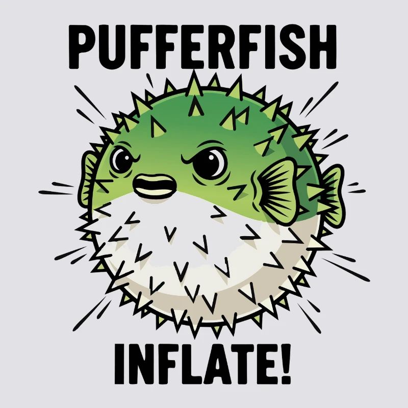 Globe Fish Danger Inflation Schwarzer Kugelfisch