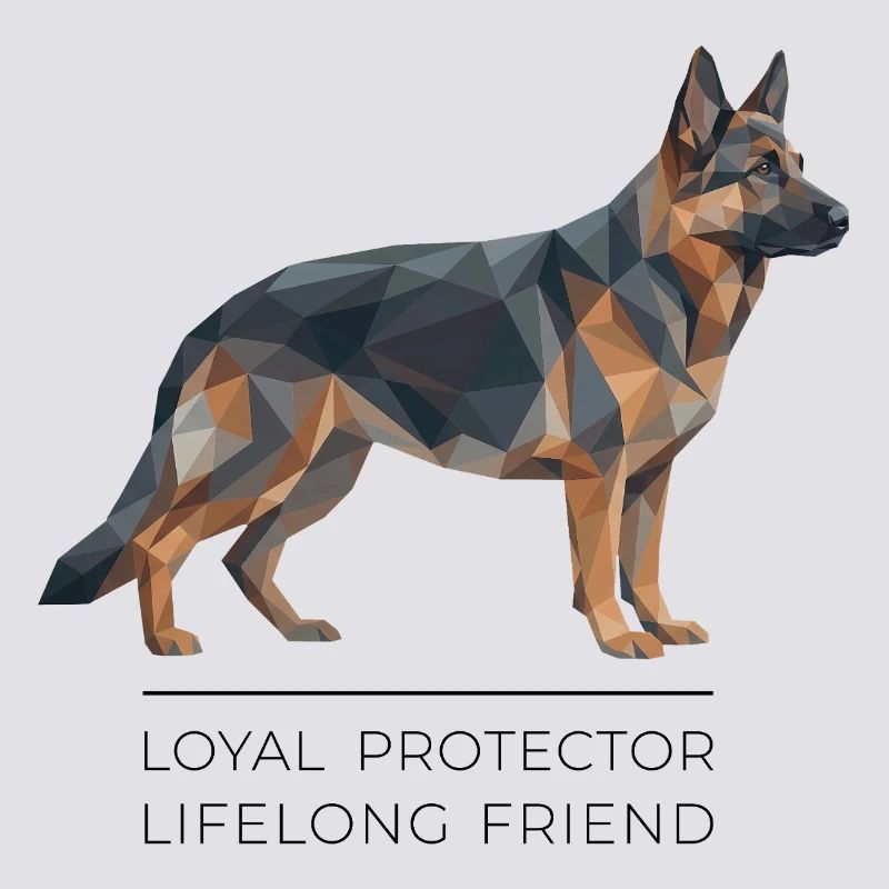 German Shepherd Low-Poly - Loyal, brave, true