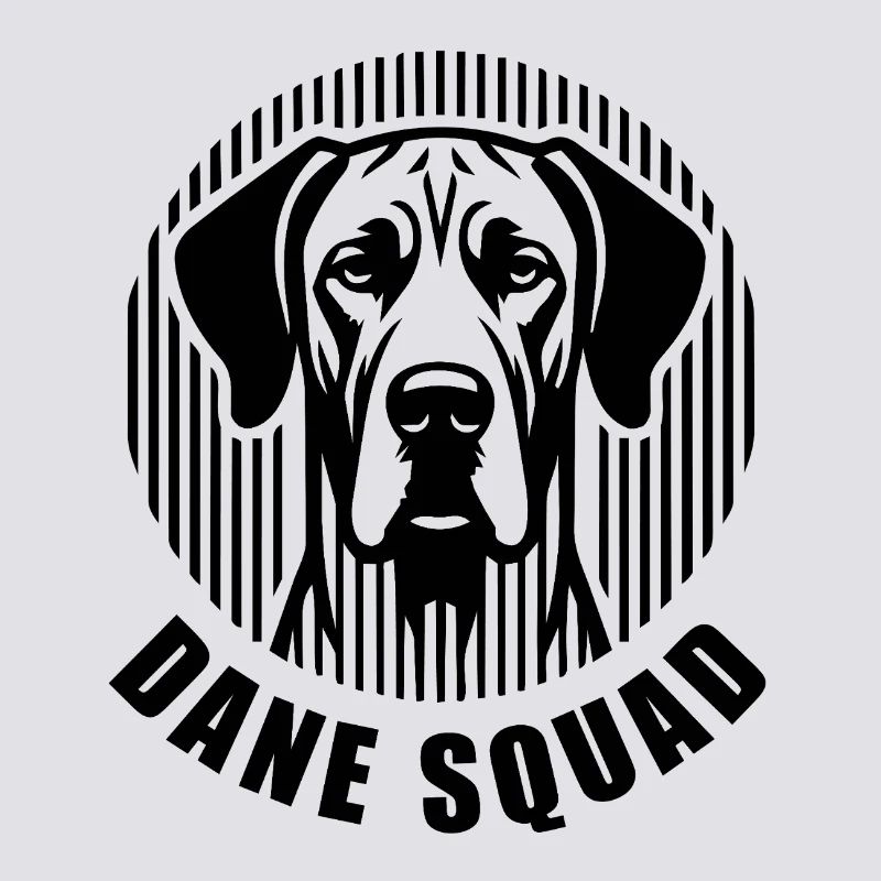 Dane Squad – Minimalist linear silhouette Hund