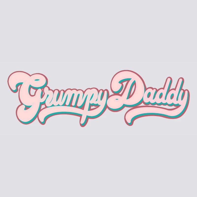 Grumpy Daddy Script rétro - Soutien-gorge de sport couleur