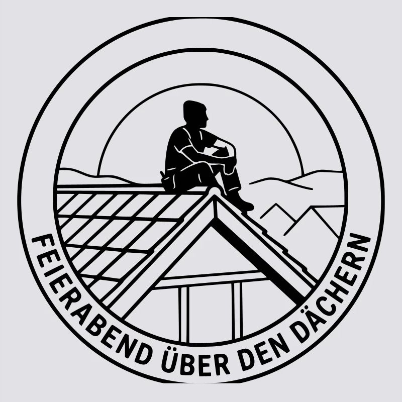 Dachdecker Feierabend über den Dächern