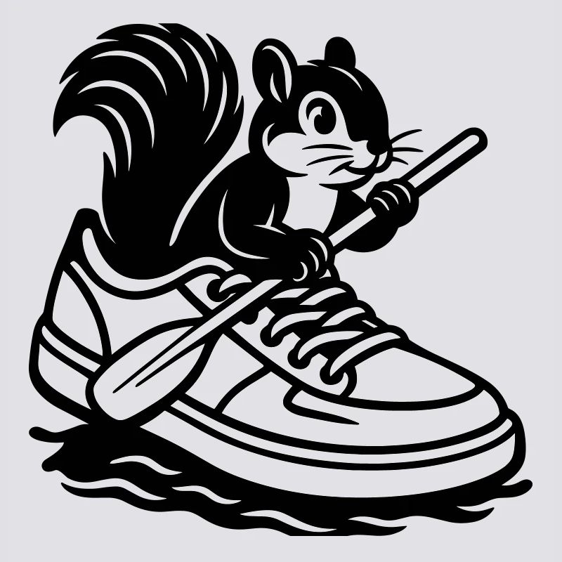 Écureuil en baskets !