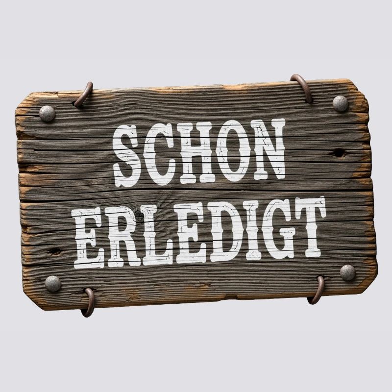 Already done – rustic workshop sign
