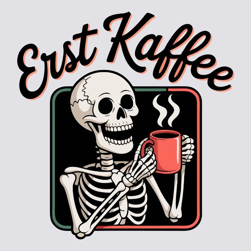 First Coffee Skeleton