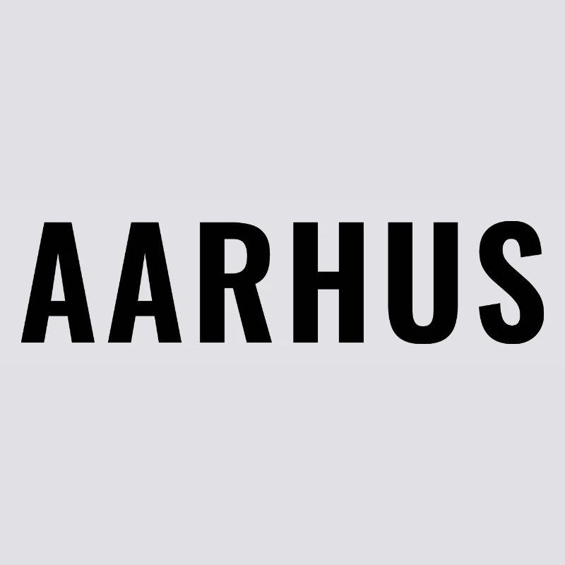Aarhus Denmark Minimal Typography