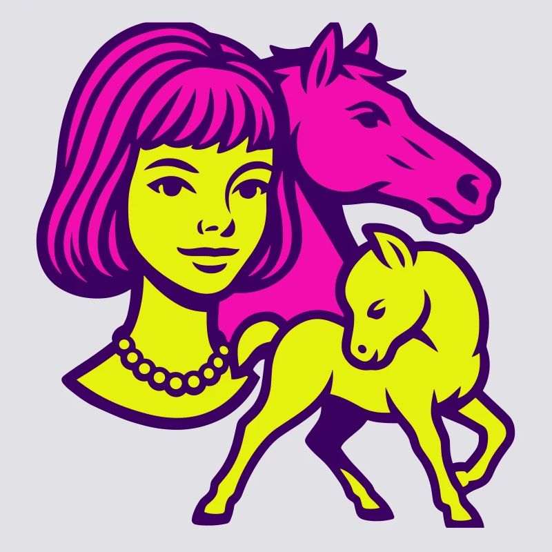 Pferdemädchen Pop-Art