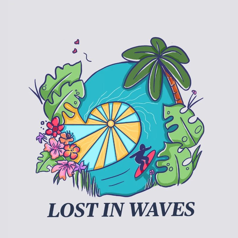 Perdu dans les vagues - Conception de vibrations de surf tropicales
