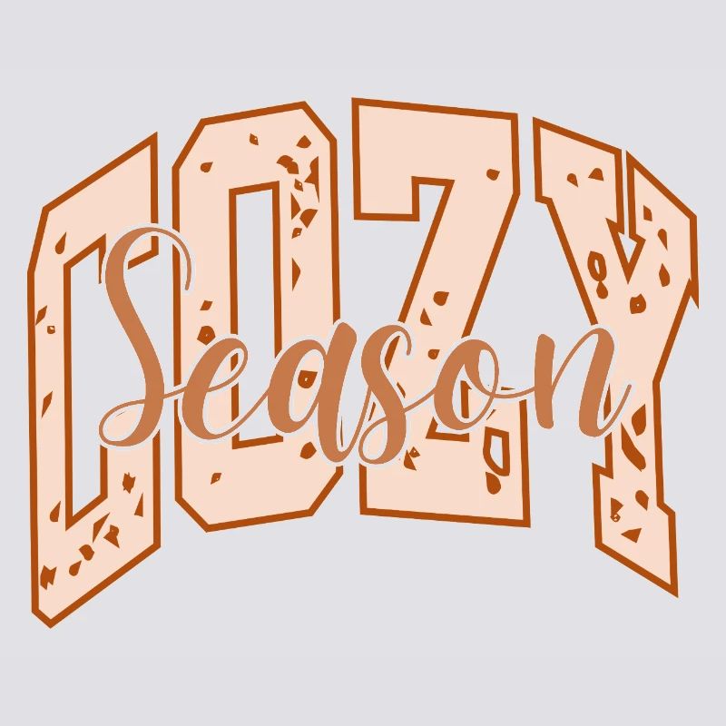Cozy season exploded pattern and bold typography