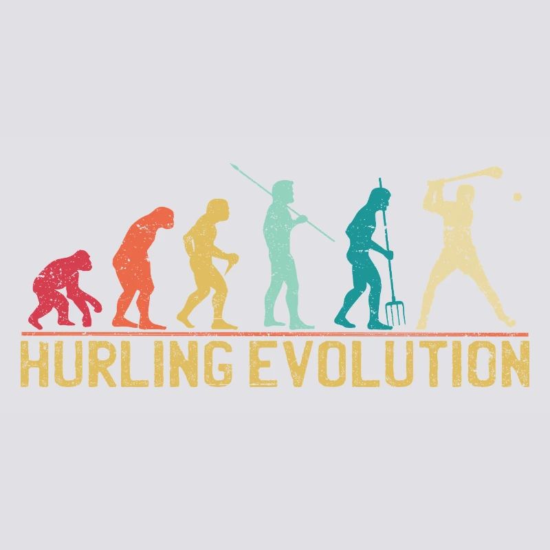 Conception de silhouette d'évolution de hurling