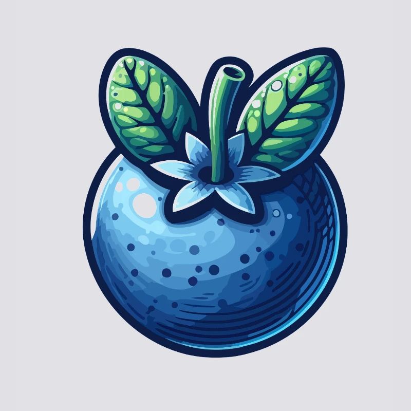 Luminous Blue Blueberry Pattern