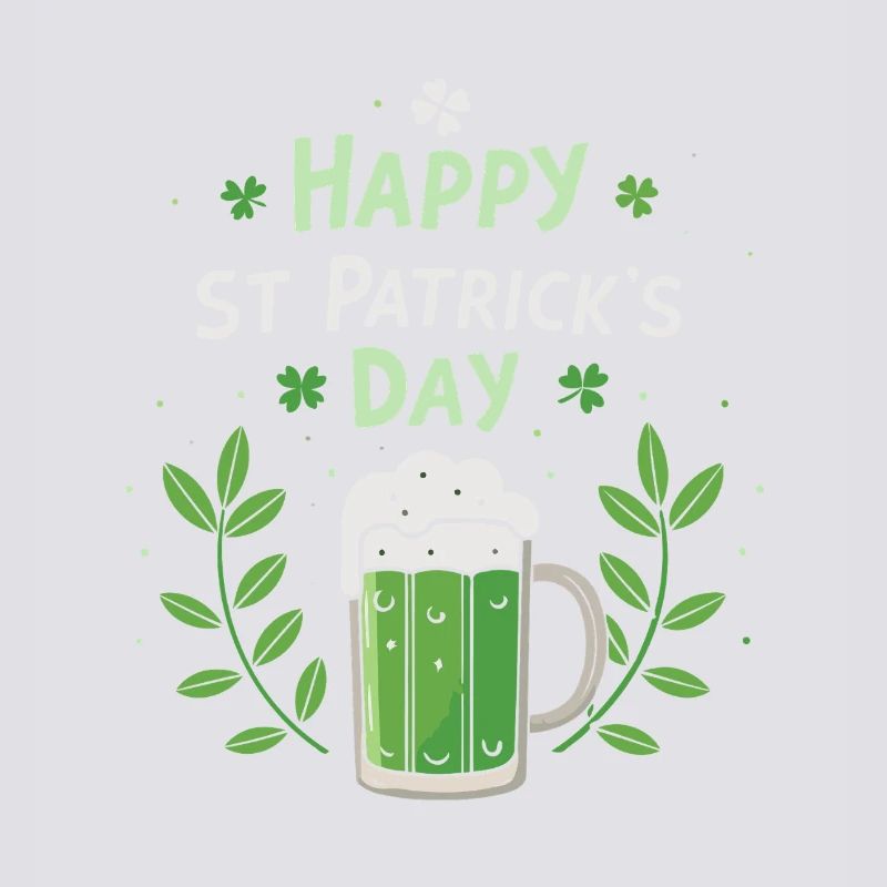 Saint Patrick Bière Verte Joyeuse
